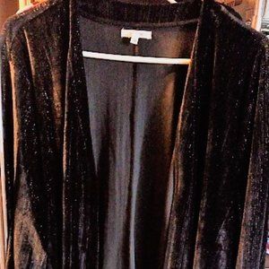 Maurices online exclusive~Black with Metallic Duster/Cardigan